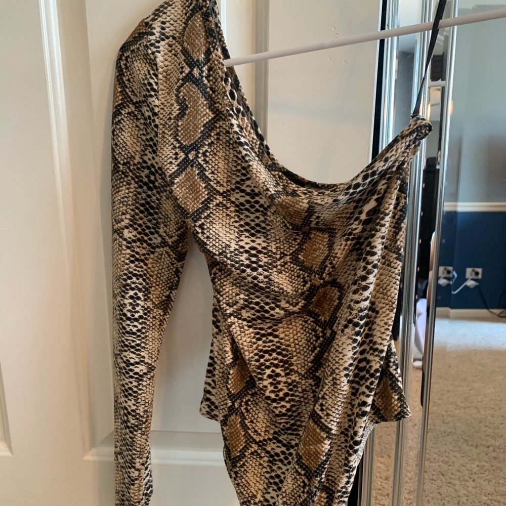 Two Snake Print Bodysuits